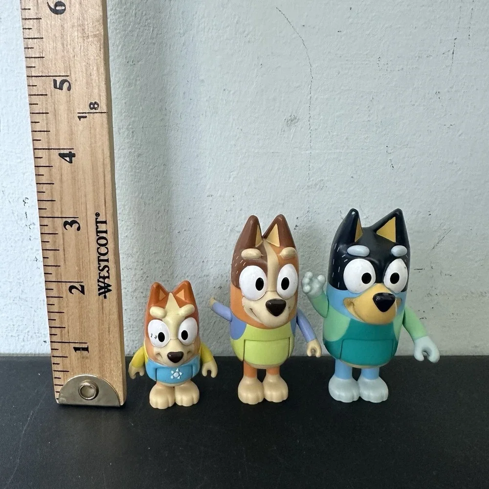 Bluey & friends Bingo & Bandit Action Figures 3.25